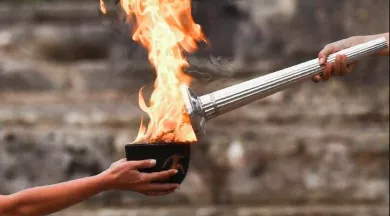 flamme olympique - © AFP