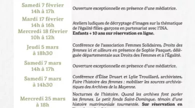 Programme culturel exposition Les femmes vont voter - Archives départementales de la Mayenne