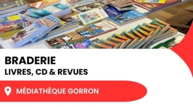 Affiche braderie septembre-octobre Gorron - Réseau Lecture