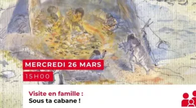 Visite en famille : sous ta cabane  - « Dans les habitations », illustrations aquarelle, ©MAN / Gilles Tosello