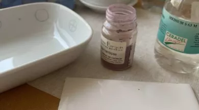 Décor sur porcelaine - L.Bonneville