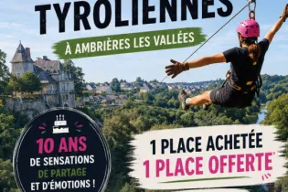 202609 tyrolienne ambrieres - Au Coeur d'Ambrières