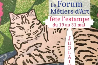 fete de l'estampe - the-cat-and-the-hydrangea-morgane-roglianti-mokuhanga2