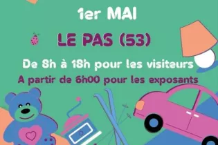 Affiche vide grenier - Comité des fêtes Le Pas