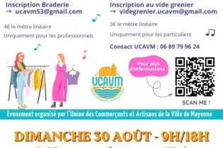 Affiche Braderie et vide grenier UCAVM 2026 - UCAVM
