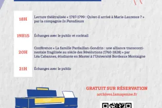 Programme Nocturnes de l'histoire Archives Mayenne 2026 - Archives départementales de la Mayenne