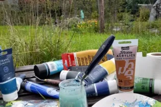 Peindre à la Ferme de Bazougers - @Nathalie de Chivré