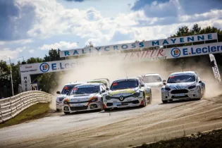 303.M.TREVIAN, 308.D.VINCENT, 309.B.MOREL, DEPART D3_0T8A3320 - Rallycross Mayenne 2018