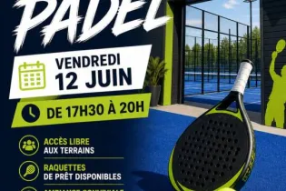 Affiche PO Terrains Padel (Juin 2026) - Tennis Club de L'Huisserie