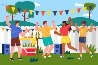 Fête village musique Freepik - Freepik