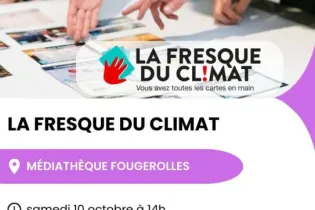 Affiche Fresque du climat Fougerolles-du-Plessis - Réseau Lecture