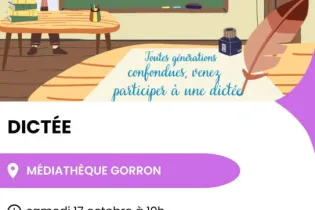 Affiche Dictée Gorron 2026 - Réseau Lecture