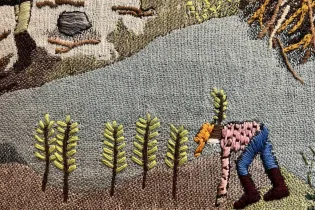 Ines cassigneul artiste en résidence - © tapisserie Suzanne Husky