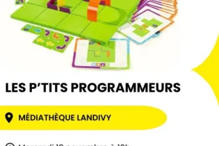 Affiche les p'tits programmeurs Landivy - Réseau Lecture