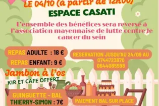 repas guinguette octobre rose - Associations SPDN