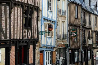 Façades de maisons en pans de bois - Ville du Mans