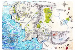 Carte de la Terre du Milieu_1 - Valentin Pasquier
